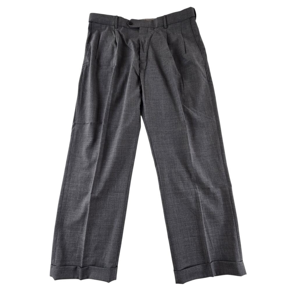 Lands' End Year Rounder Comfort Waist Wool Dress Pants Size 38 Gray NEW #169197